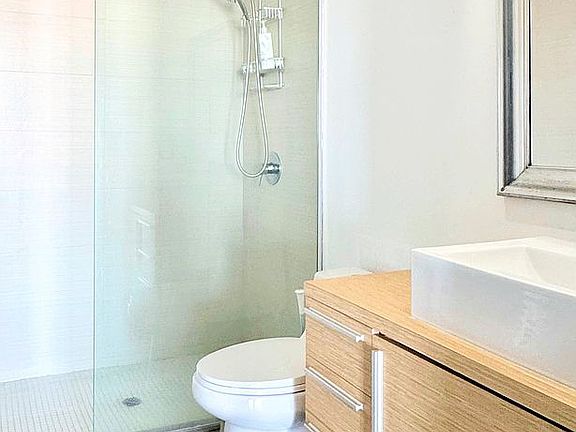 Bath with glass shower #1