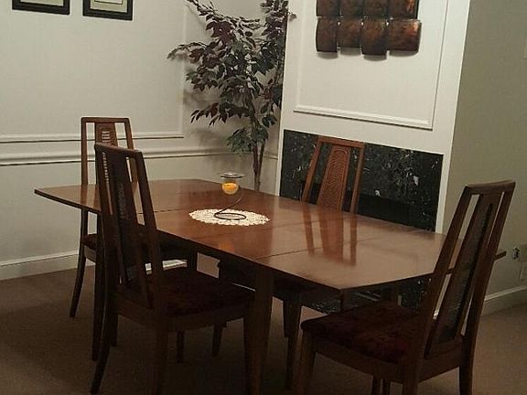 Dining area fireplace