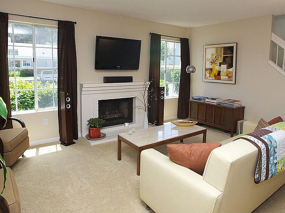 Living room wired for TV and Surround Sound