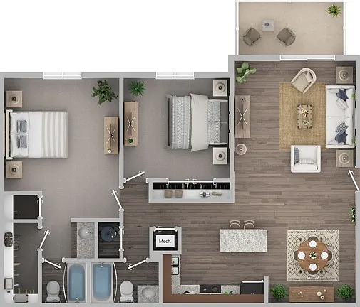 Two Bedroom Two Bath Floor Plan Two Bedroom Two Bath Floor Plan