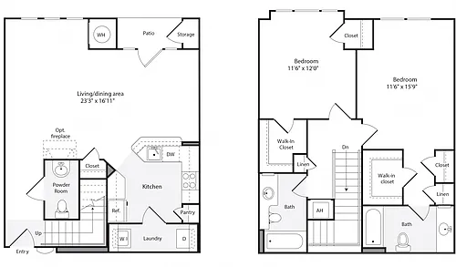 Floor plan 2J