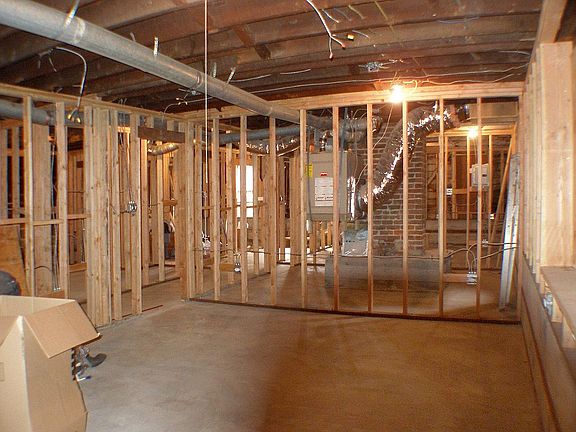 Unfinished lower level