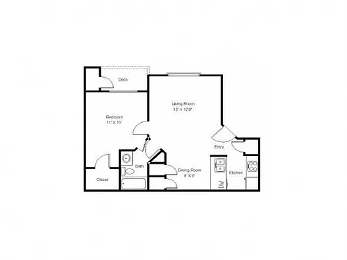 Floor plan One Bedroom