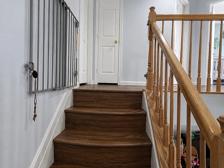 POV heading upstairs