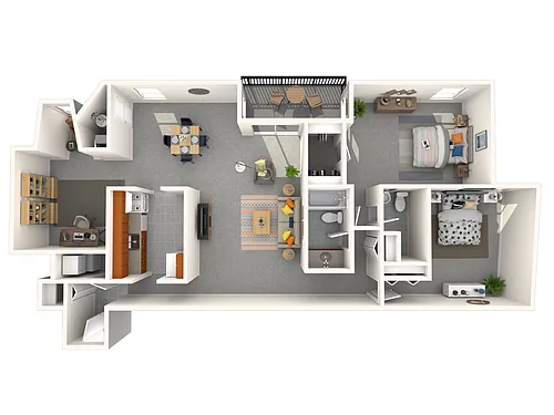 Floor plan 2 Bedroom with Den