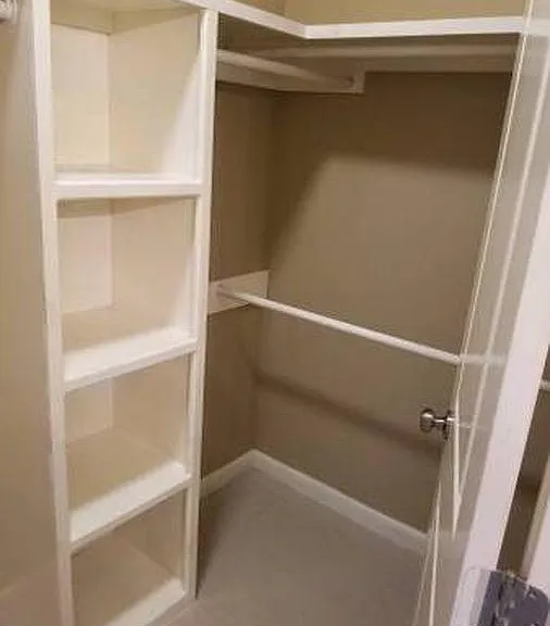 Master bedroom closet his closet and her closet
