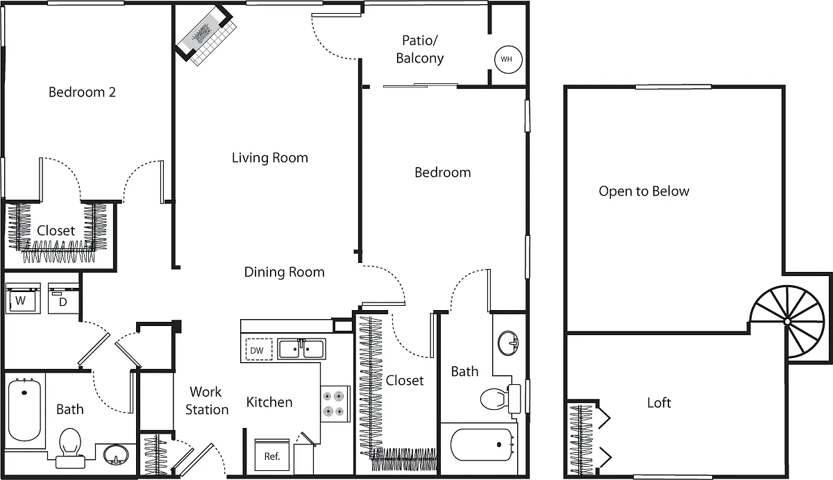 Floor plan Burgundy with Loft