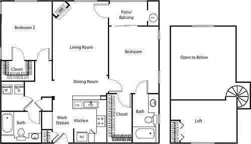Floor plan Burgundy with Loft