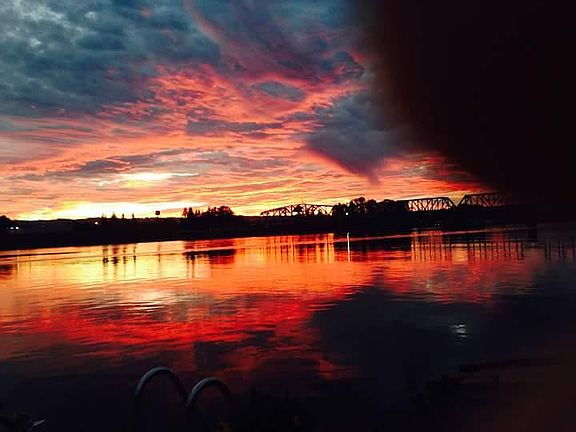 Sunset from deck