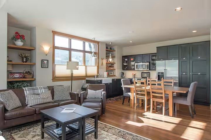 Open concept living and dining.
