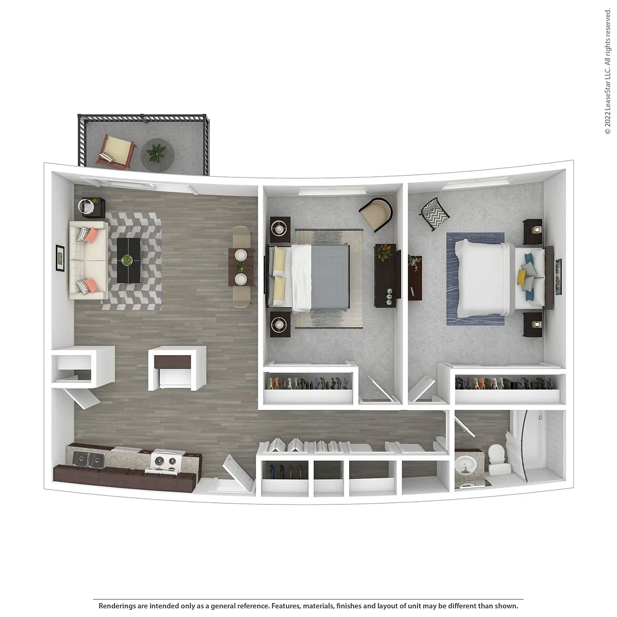 Floor plan C-2BR-A