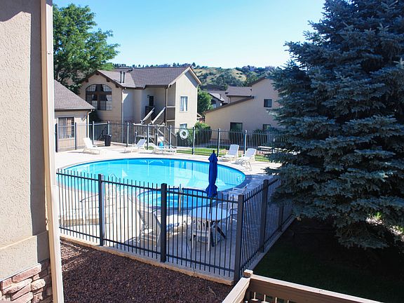 View of pool from entryway