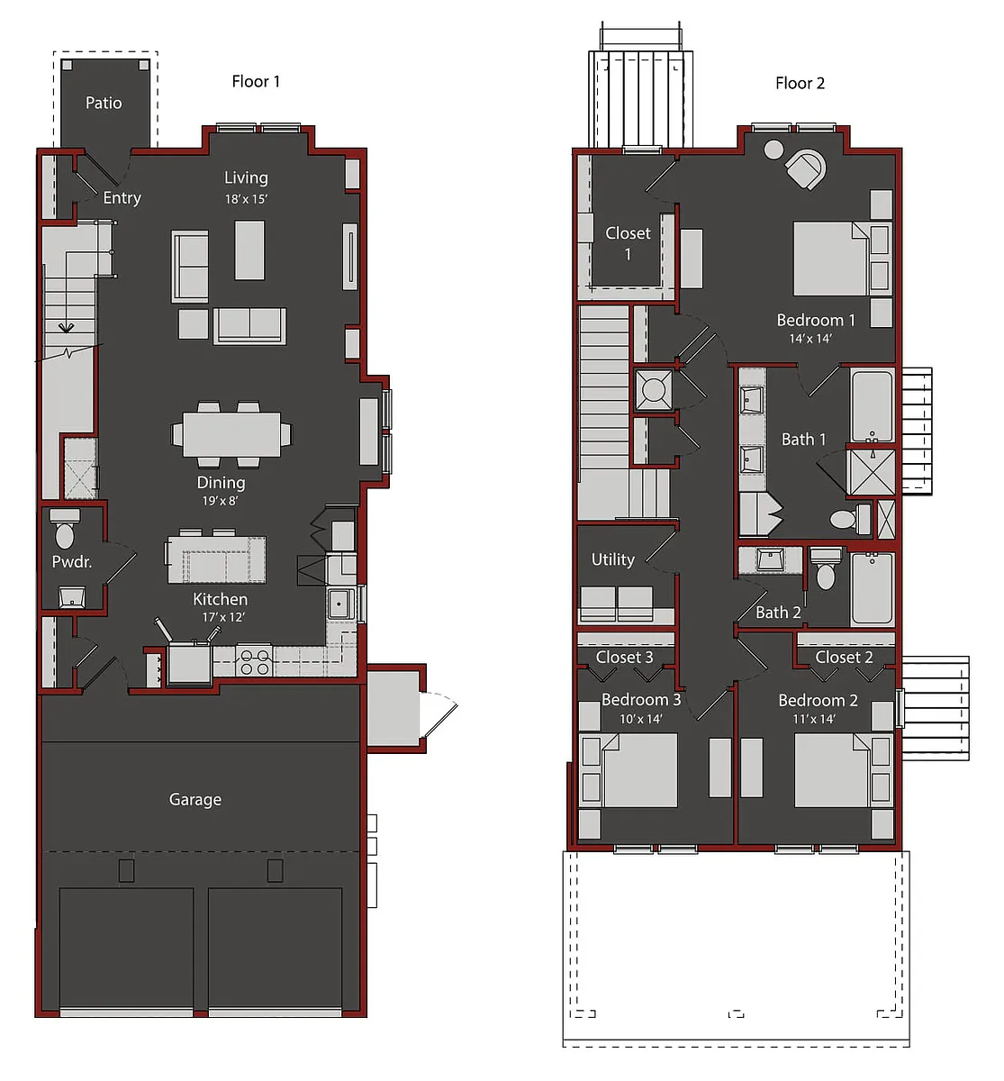 Floor plan TH 1