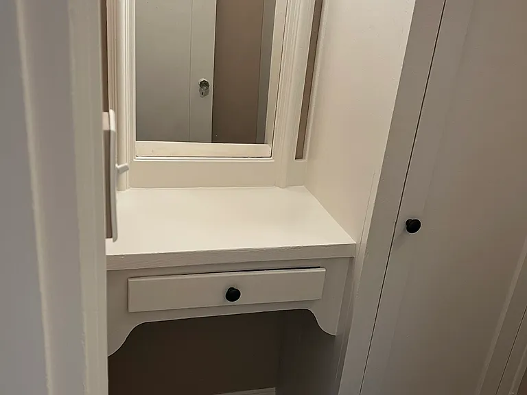 Built in vanity area