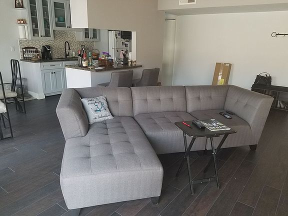 Living room and kitchen