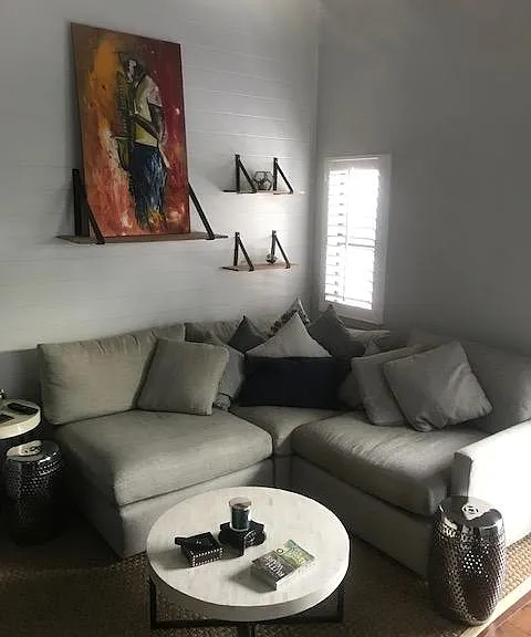 lower living area that opens to outdoor space