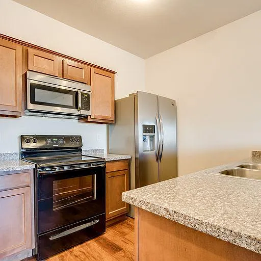 Unit 310 Kitchen has built-in microwave