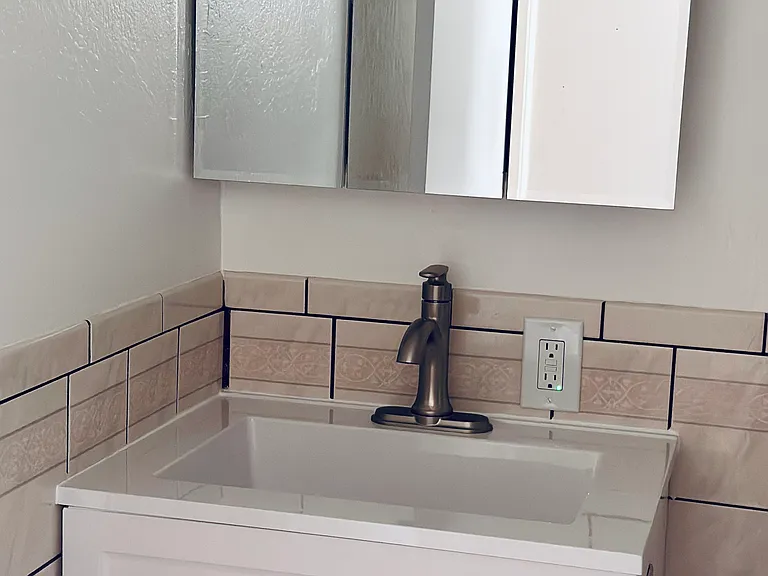 Bathroom medicine cabinet and vanity