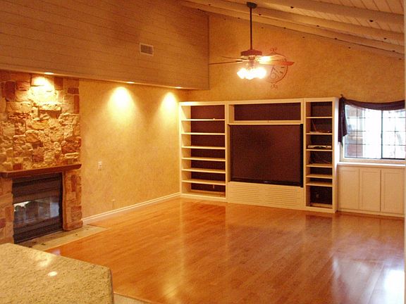 Family room with builtin 70" TV