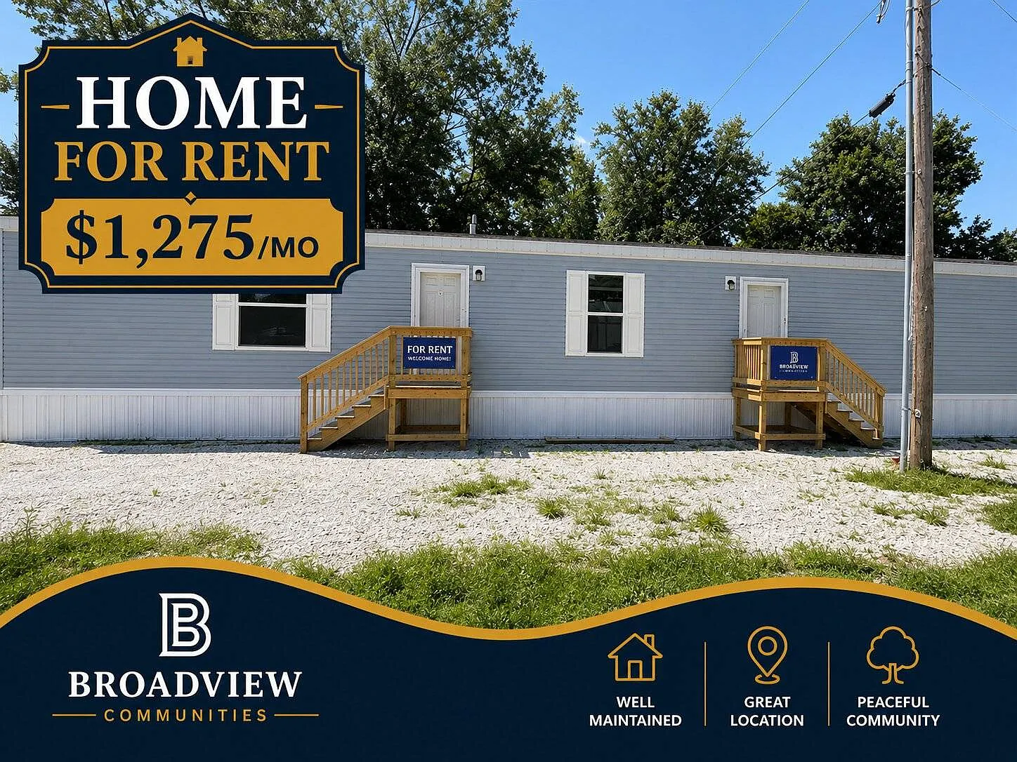 3 bed, 2.0 bath, $1,275 — Photo 1