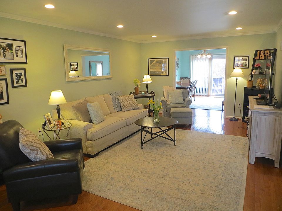 Large Living Room opens into Dining room with sliding doors to patio