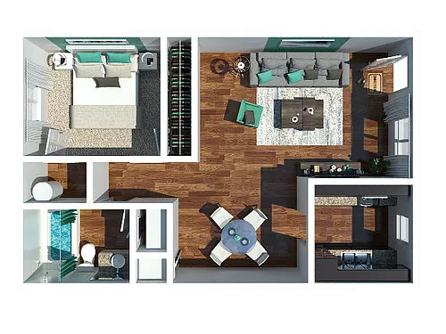 Floor plan One Bedroom | One Bathroom