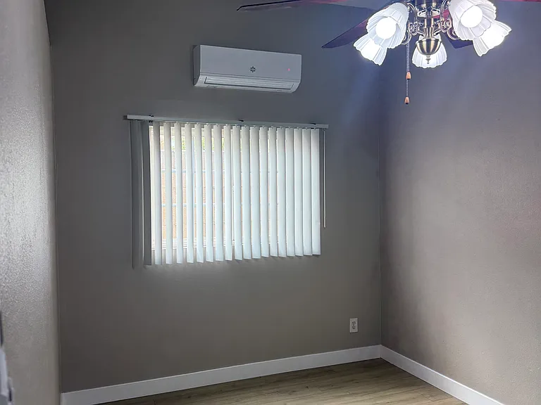 Bedroom #1 with heating and air conditioning unit