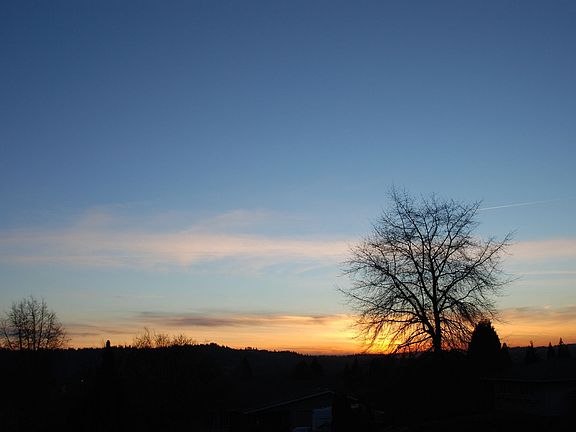 sunset from the living room
