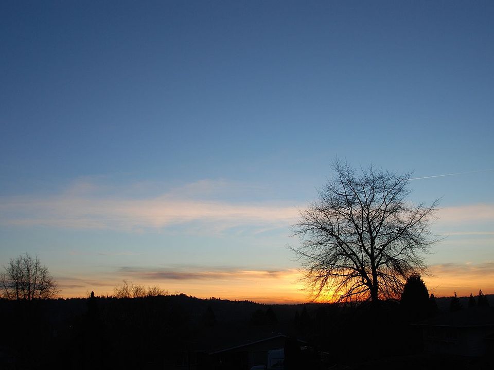 sunset from the living room