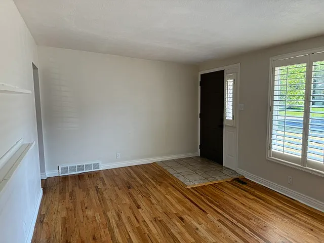 Front door view from opposite wall