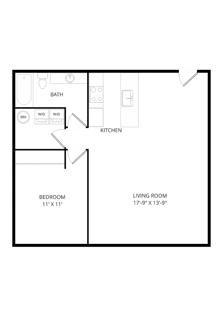 Floor plan 1X1 C