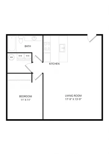 Floor plan 1X1 C