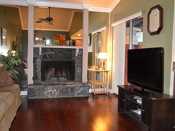 Family Room, real fireplace