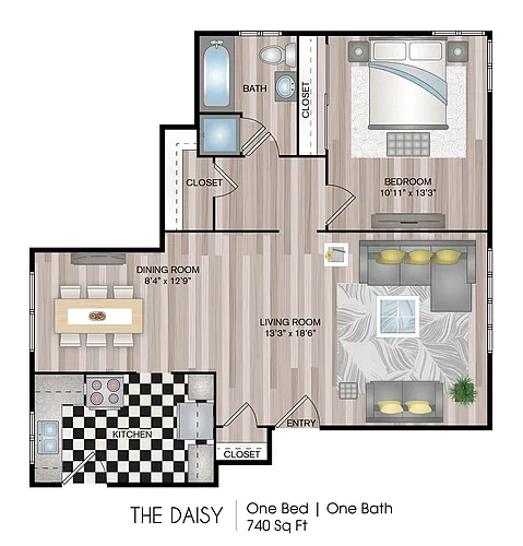 Floor plan The Daisy Renovated (Garden)