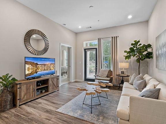 Living room with hard surface flooring
