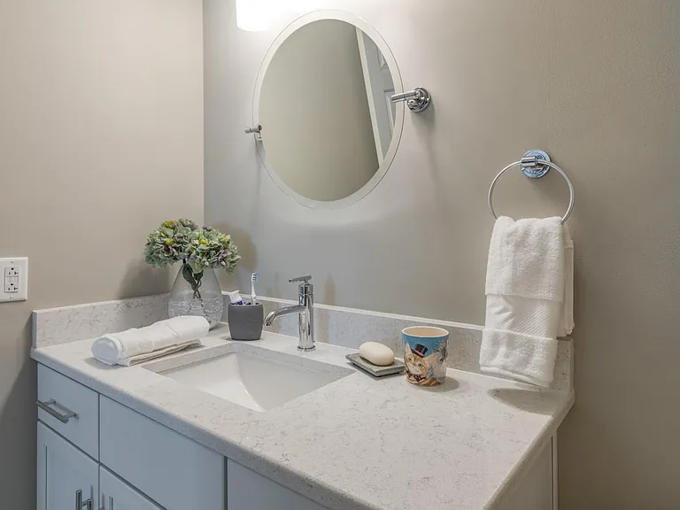Soak in the stylish accents throughout