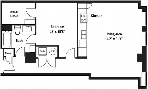 Floor plan 1G-J (Affordable Housing)