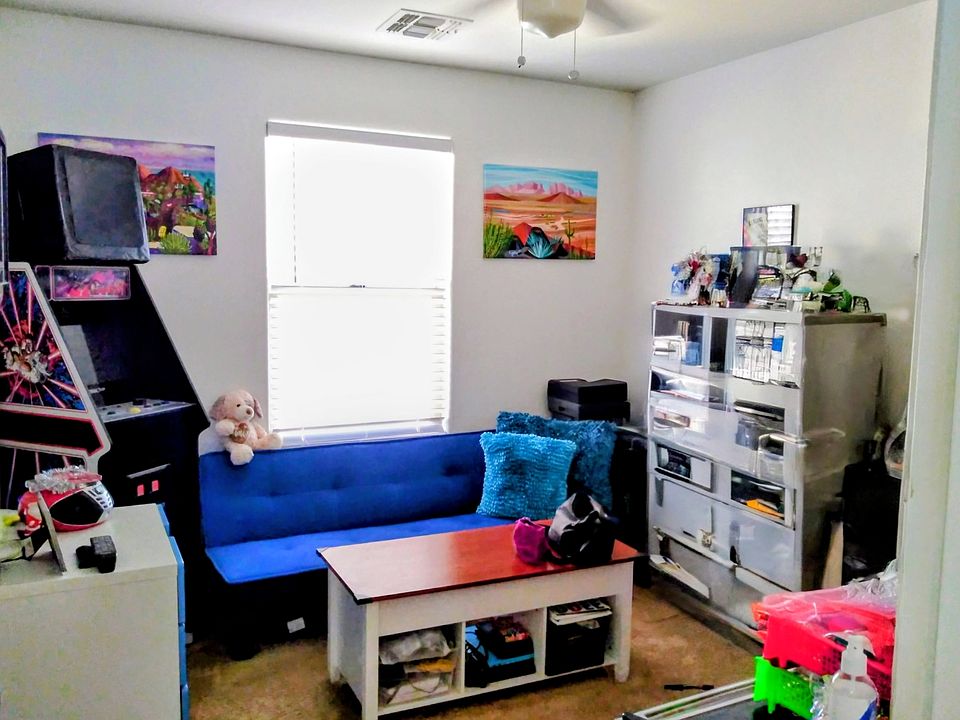 Currently a game room and office. Remodeling into a bedroom.