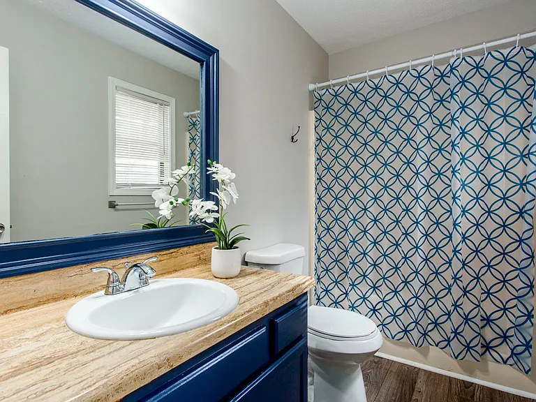 Private bath for room 1.