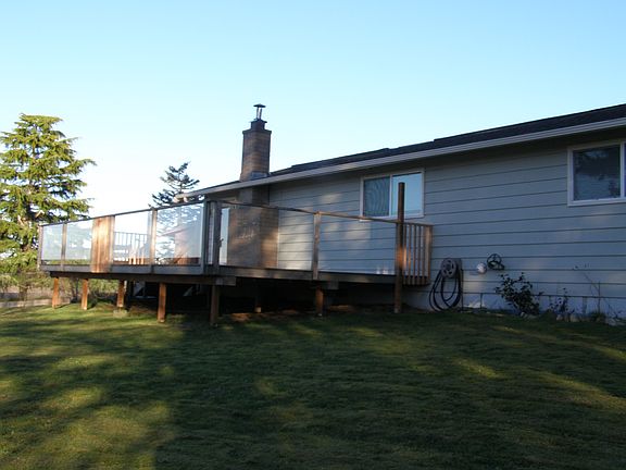 West side view of deck