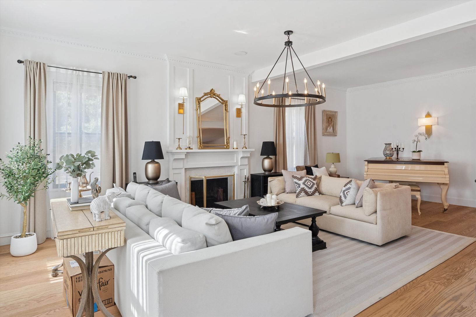  Formal Living Room with Fireplace
