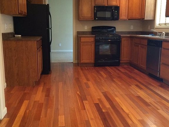 Wood floor kitchen