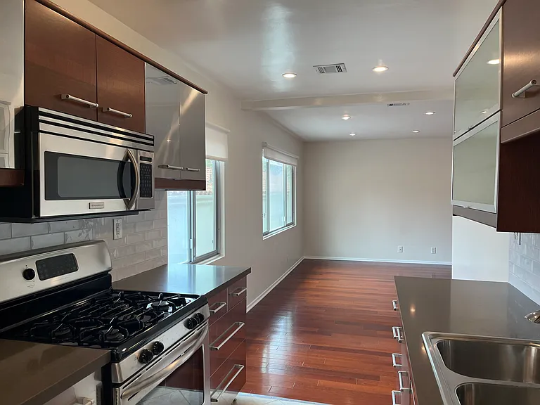 View of dinning room and living area