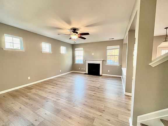 Family room with fireplace