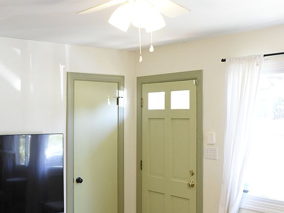 Front door and coat closet