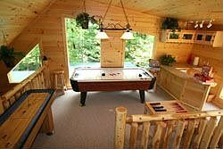 rec room with wet bar