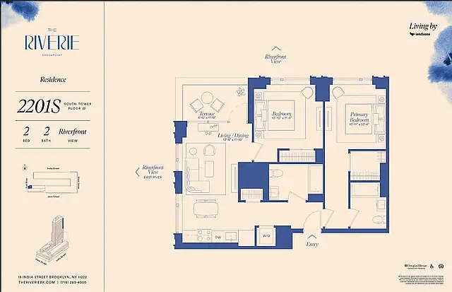 Floor plan 2 Bedroom 2201S