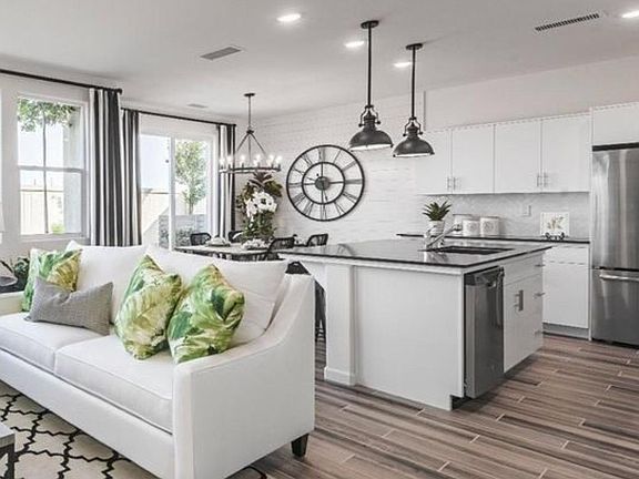 Living room and kitchen view