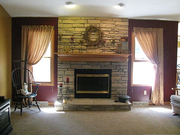 Stone fireplace in Great room