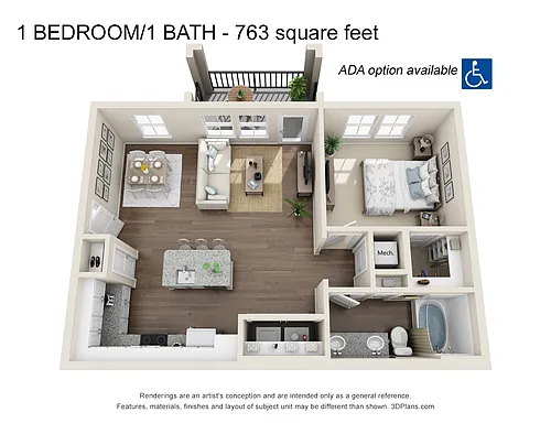Floor plan 1X1